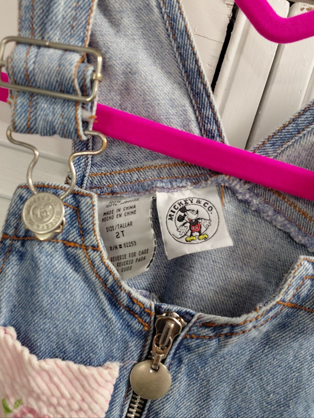 Cute Denim Minnie Mouse Girls' Overalls - Mickey & Co Disney - Picture 3 of 9